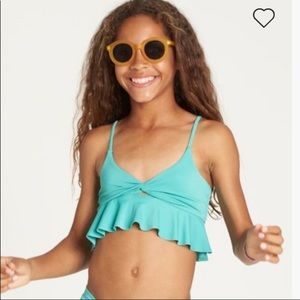 Billabong teel bikini top size 12 girls